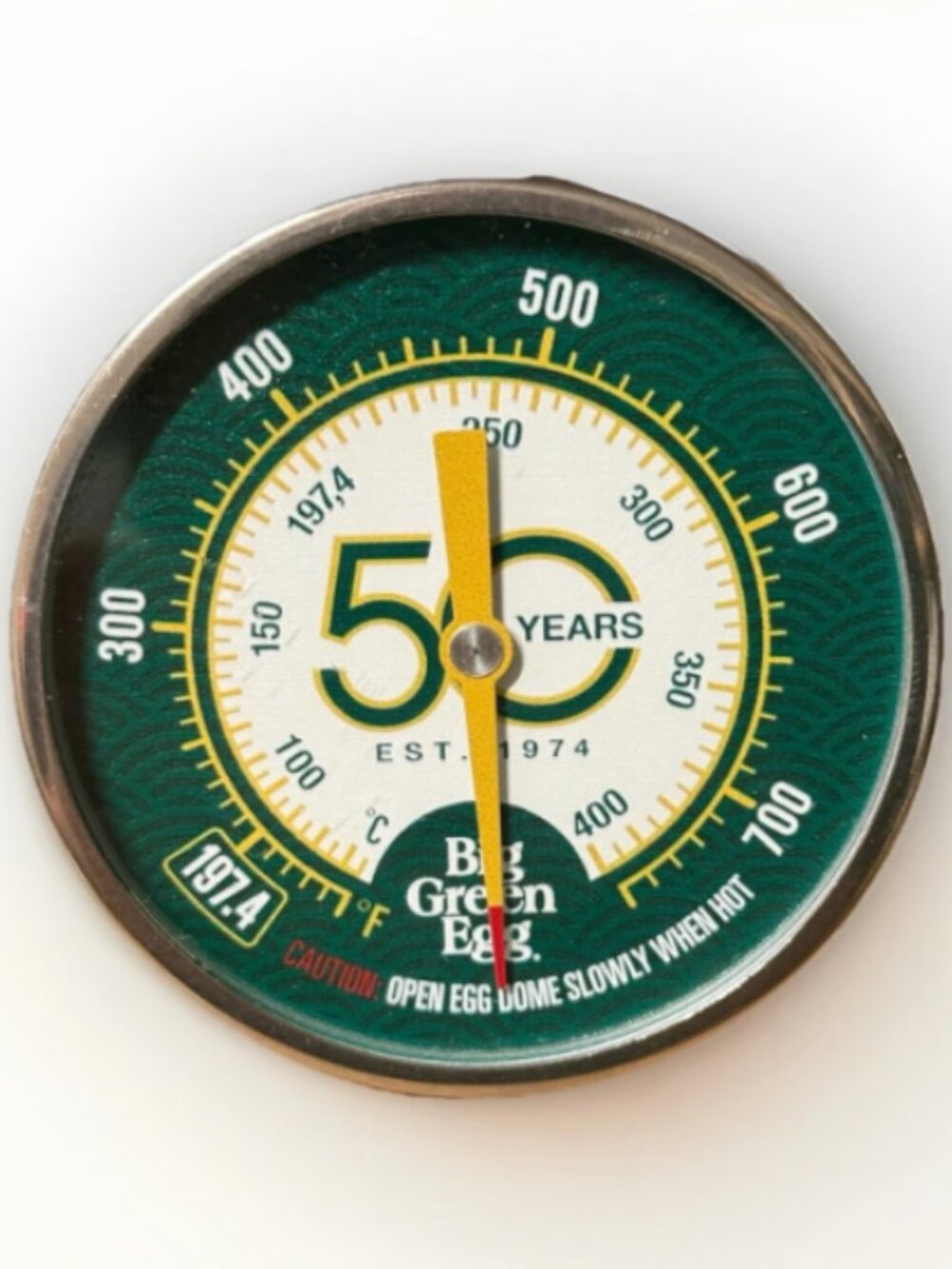 Big Green Egg 50 Year Anniversary Large 3"External Temperature Gauge Brand New